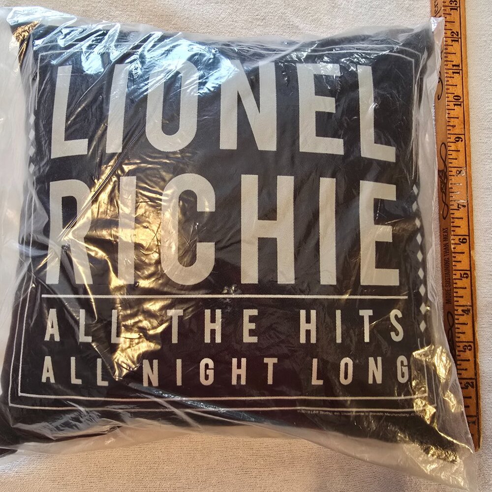 Lionel Richie Double Sided Pillow NEW NIB All the Hits All Night Long Concert To